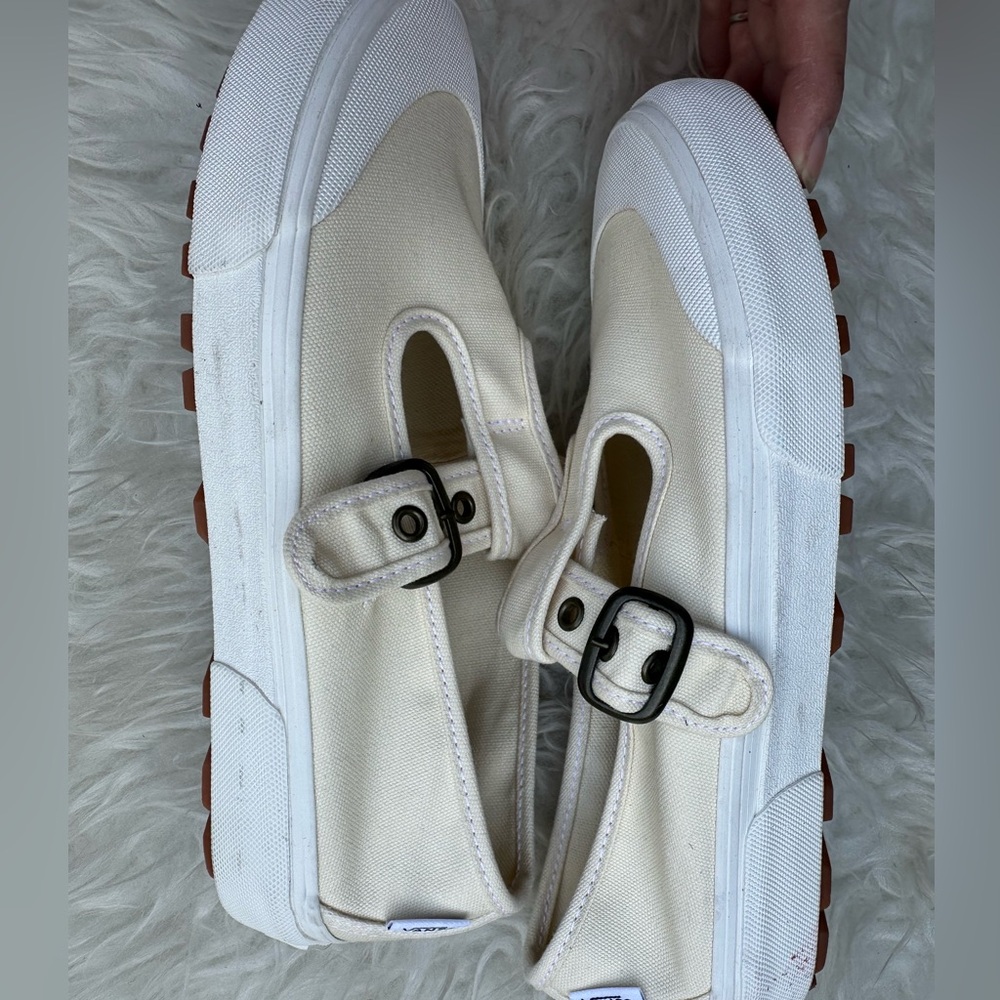 Vans Mary Jane Style 93 Buckle Strap Women’s Shoes Classic White Canvas - Picture 6 of 9